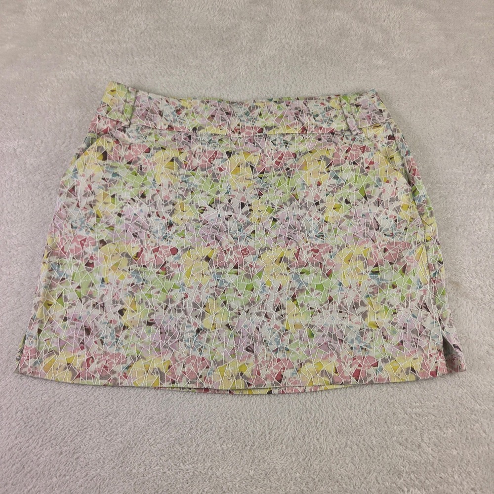Attyre New York Multi-Color Mosaic Geometric Mini Skirt Size 8 2Z49411